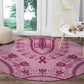 Afro Breast Cancer Awareness Dashiki Round Carpet Glamorous Pink - African Pride