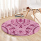 Afro Breast Cancer Awareness Dashiki Round Carpet Glamorous Pink - African Pride