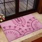 Afro Breast Cancer Awareness Dashiki Rubber Doormat Glamorous Pink - African Pride