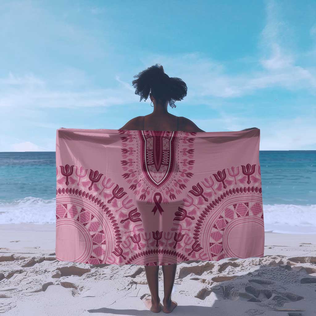 Afro Breast Cancer Awareness Dashiki Sarong Glamorous Pink - African Pride