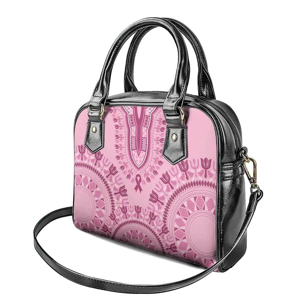 Afro Breast Cancer Awareness Dashiki Shoulder Handbag Glamorous Pink - African Pride