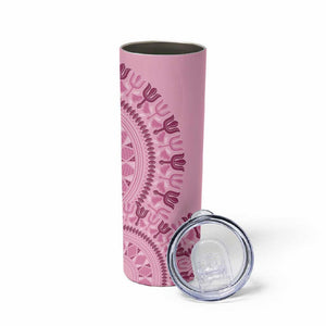 Afro Breast Cancer Awareness Dashiki Skinny Tumbler Glamorous Pink - African Pride