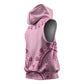 Afro Breast Cancer Awareness Dashiki Sleeveless Hoodie Glamorous Pink - African Pride