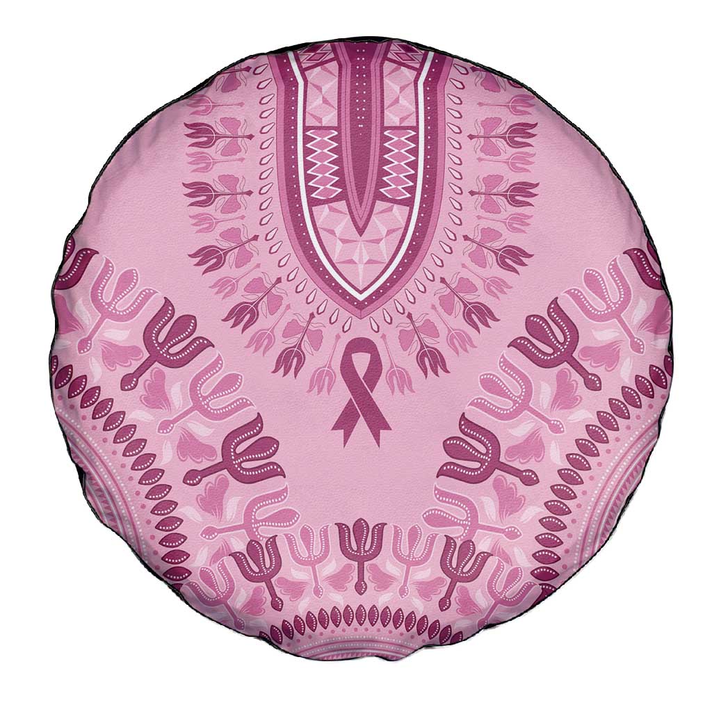 Afro Breast Cancer Awareness Dashiki Spare Tire Cover Glamorous Pink - African Pride
