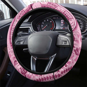 Afro Breast Cancer Awareness Dashiki Steering Wheel Cover Glamorous Pink - African Pride
