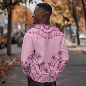 Afro Breast Cancer Awareness Dashiki Sweatshirt Glamorous Pink - African Pride