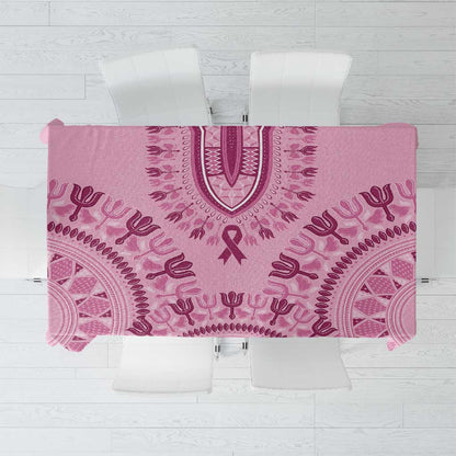 Afro Breast Cancer Awareness Dashiki Tablecloth Glamorous Pink - African Pride