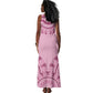 Afro Breast Cancer Awareness Dashiki Tank Maxi Dress Glamorous Pink - African Pride