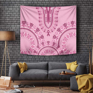 Afro Breast Cancer Awareness Dashiki Tapestry Glamorous Pink - African Pride