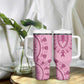 Afro Breast Cancer Awareness Dashiki Tumbler With Handle Glamorous Pink - African Pride