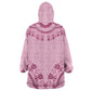 Afro Breast Cancer Awareness Dashiki Wearable Blanket Hoodie Glamorous Pink - African Pride