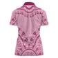 Afro Breast Cancer Awareness Dashiki Women Polo Shirt Glamorous Pink - African Pride