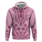 Afro Breast Cancer Awareness Dashiki Zip Hoodie Glamorous Pink - African Pride
