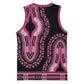 Breast Cancer Awareness Pink Ribbon Afro Basketball Jersey Dashiki Style - African Pride