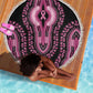 Breast Cancer Awareness Pink Ribbon Afro Beach Blanket Dashiki Style - African Pride