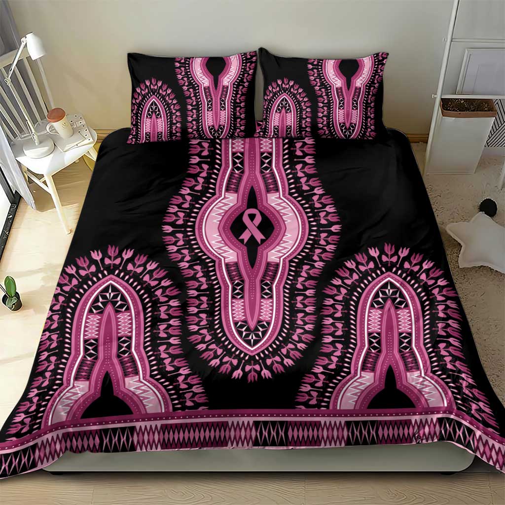 Breast Cancer Awareness Pink Ribbon Afro Bedding Set Dashiki Style - African Pride