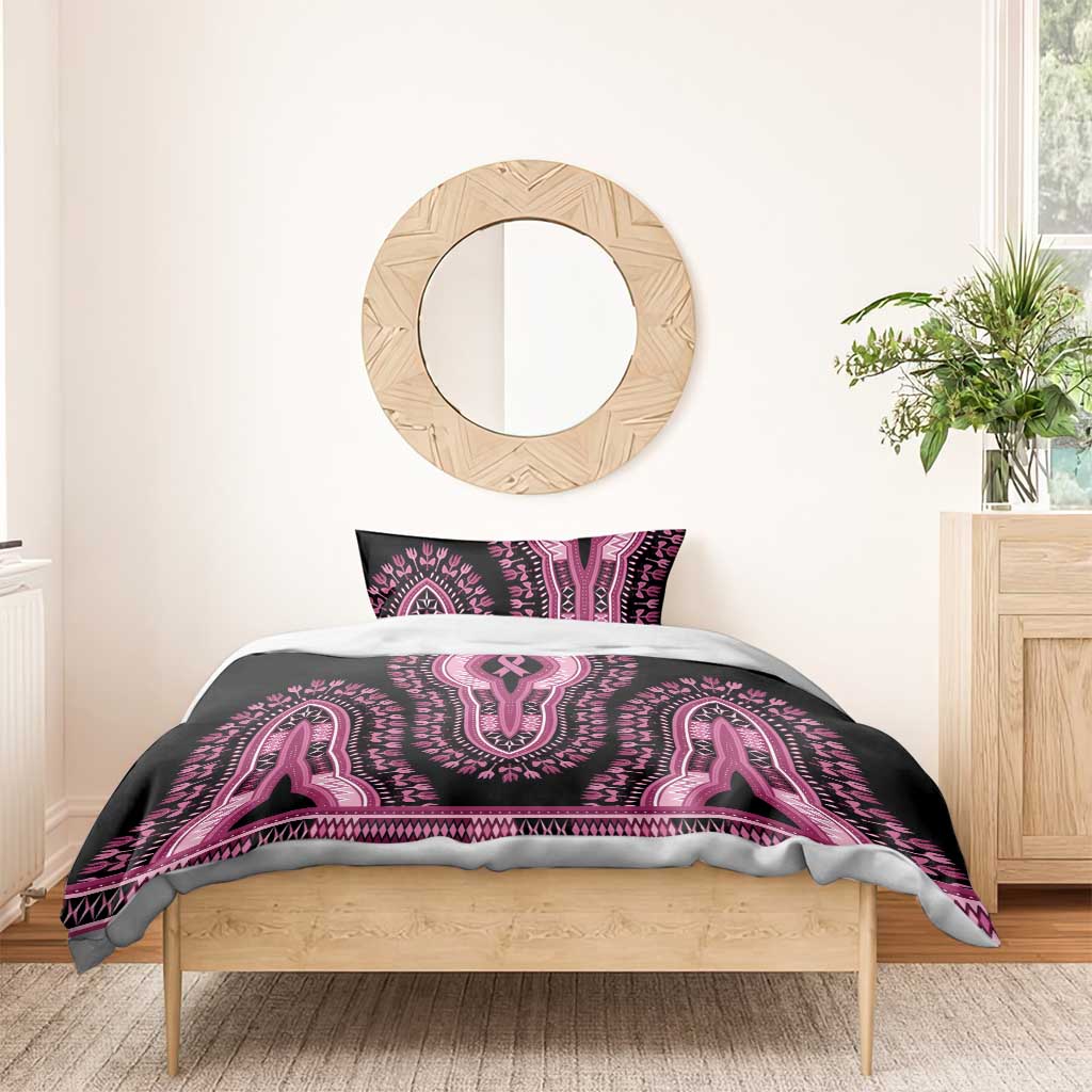 Breast Cancer Awareness Pink Ribbon Afro Bedding Set Dashiki Style - African Pride