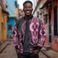 Breast Cancer Awareness Pink Ribbon Afro Bomber Jacket Dashiki Style - African Pride