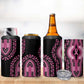 Breast Cancer Awareness Pink Ribbon Afro 4 in 1 Can Cooler Tumbler Dashiki Style - African Pride