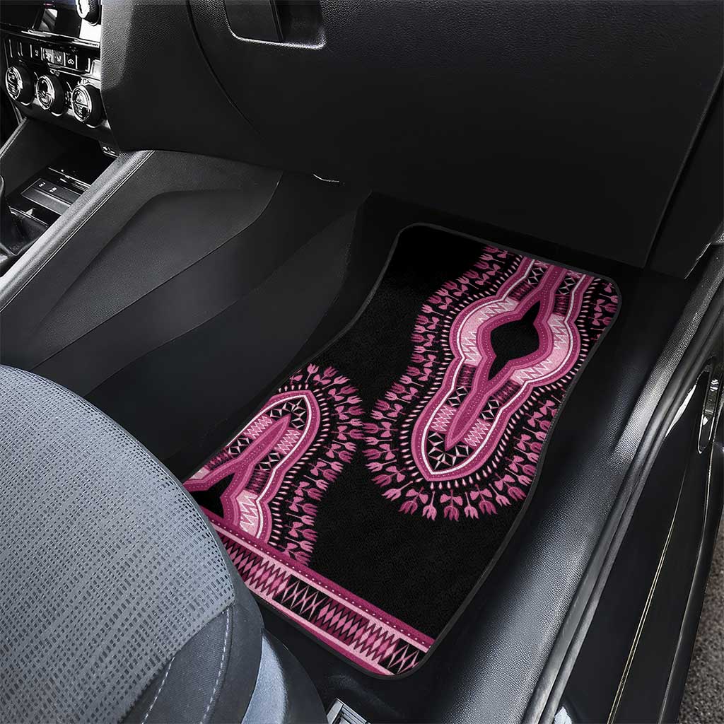 Breast Cancer Awareness Pink Ribbon Afro Car Mats Dashiki Style - African Pride