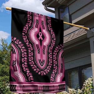 Breast Cancer Awareness Pink Ribbon Afro Garden Flag Dashiki Style - African Pride