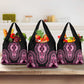 Breast Cancer Awareness Pink Ribbon Afro Grocery Bag Dashiki Style - African Pride