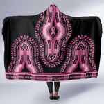 Breast Cancer Awareness Pink Ribbon Afro Hooded Blanket Dashiki Style - African Pride