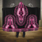 Breast Cancer Awareness Pink Ribbon Afro Hooded Blanket Dashiki Style - African Pride