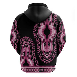 Breast Cancer Awareness Pink Ribbon Afro Hoodie Dashiki Style - African Pride