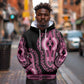 Breast Cancer Awareness Pink Ribbon Afro Hoodie Dashiki Style - African Pride