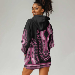 Breast Cancer Awareness Pink Ribbon Afro Hoodie Dress Dashiki Style - African Pride