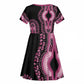 Breast Cancer Awareness Pink Ribbon Afro Kid Short Sleeve Dress Dashiki Style - African Pride