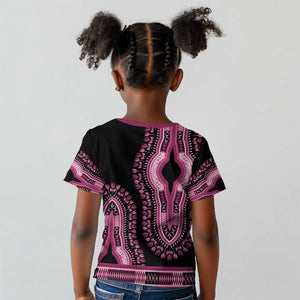 Breast Cancer Awareness Pink Ribbon Afro Kid T shirt Dashiki Style - African Pride