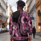 Breast Cancer Awareness Pink Ribbon Afro Long Sleeve Button Shirt Dashiki Style - African Pride