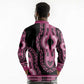 Breast Cancer Awareness Pink Ribbon Afro Long Sleeve Polo Shirt Dashiki Style - African Pride