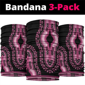 Breast Cancer Awareness Pink Ribbon Afro Neck Gaiter Dashiki Style - African Pride