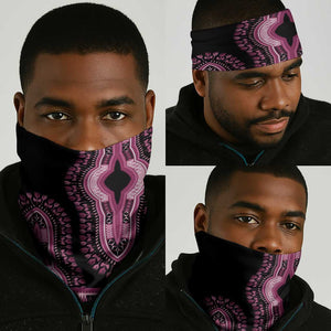 Breast Cancer Awareness Pink Ribbon Afro Neck Gaiter Dashiki Style - African Pride