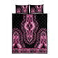 Breast Cancer Awareness Pink Ribbon Afro Quilt Bed Set Dashiki Style - African Pride