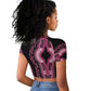 Breast Cancer Awareness Pink Ribbon Afro Raglan Cropped T shirt Dashiki Style - African Pride