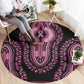 Breast Cancer Awareness Pink Ribbon Afro Round Carpet Dashiki Style - African Pride