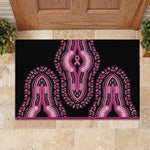 Breast Cancer Awareness Pink Ribbon Afro Rubber Doormat Dashiki Style - African Pride