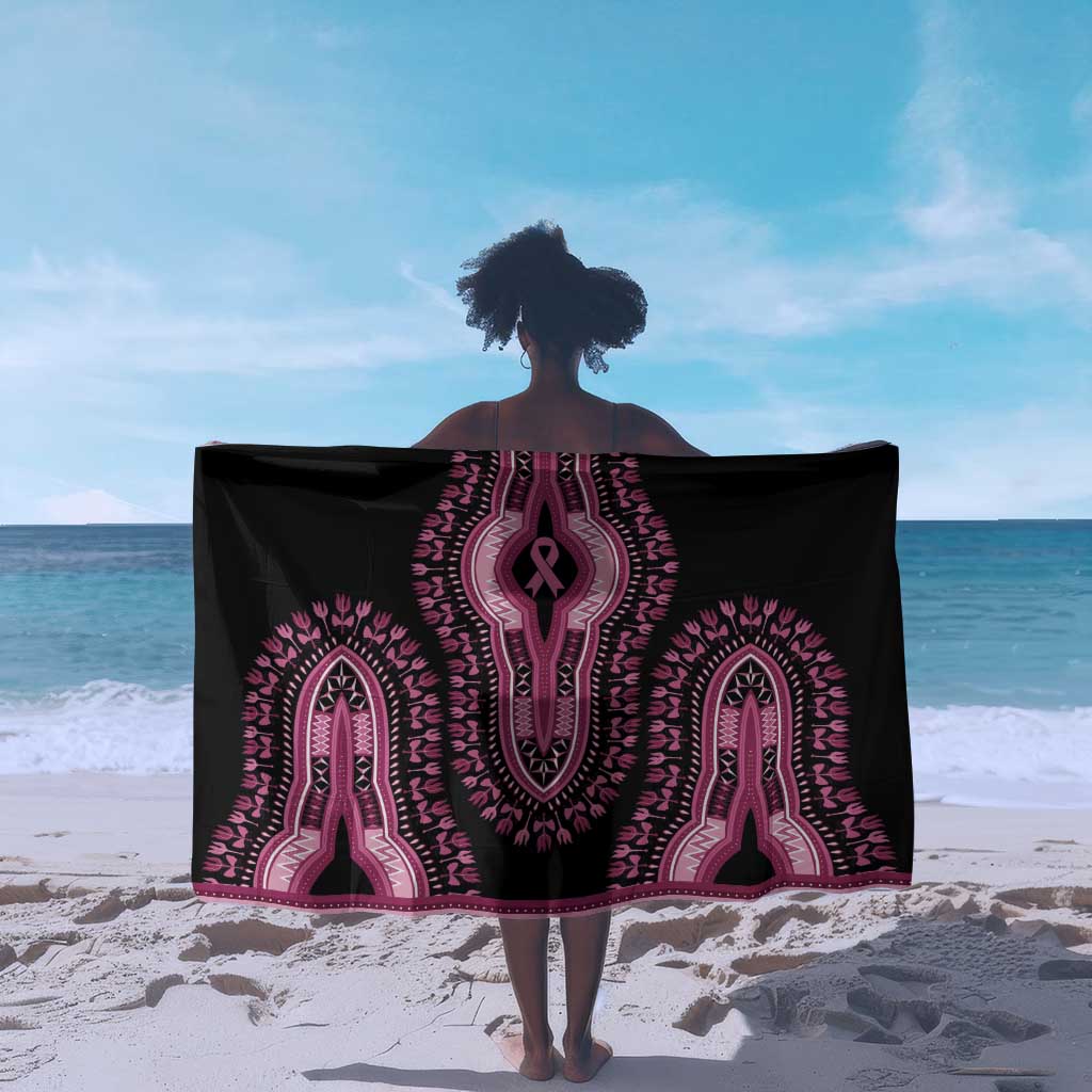 Breast Cancer Awareness Pink Ribbon Afro Sarong Dashiki Style - African Pride