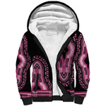 Breast Cancer Awareness Pink Ribbon Afro Sherpa Hoodie Dashiki Style - African Pride