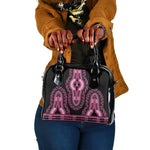 Breast Cancer Awareness Pink Ribbon Afro Shoulder Handbag Dashiki Style - African Pride