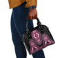 Breast Cancer Awareness Pink Ribbon Afro Shoulder Handbag Dashiki Style - African Pride