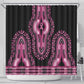 Breast Cancer Awareness Pink Ribbon Afro Shower Curtain Dashiki Style - African Pride