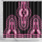 Breast Cancer Awareness Pink Ribbon Afro Shower Curtain Dashiki Style - African Pride