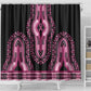 Breast Cancer Awareness Pink Ribbon Afro Shower Curtain Dashiki Style - African Pride