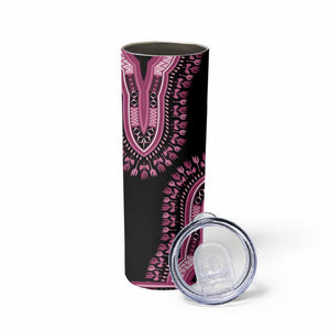 Breast Cancer Awareness Pink Ribbon Afro Skinny Tumbler Dashiki Style - African Pride