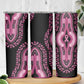 Breast Cancer Awareness Pink Ribbon Afro Skinny Tumbler Dashiki Style - African Pride